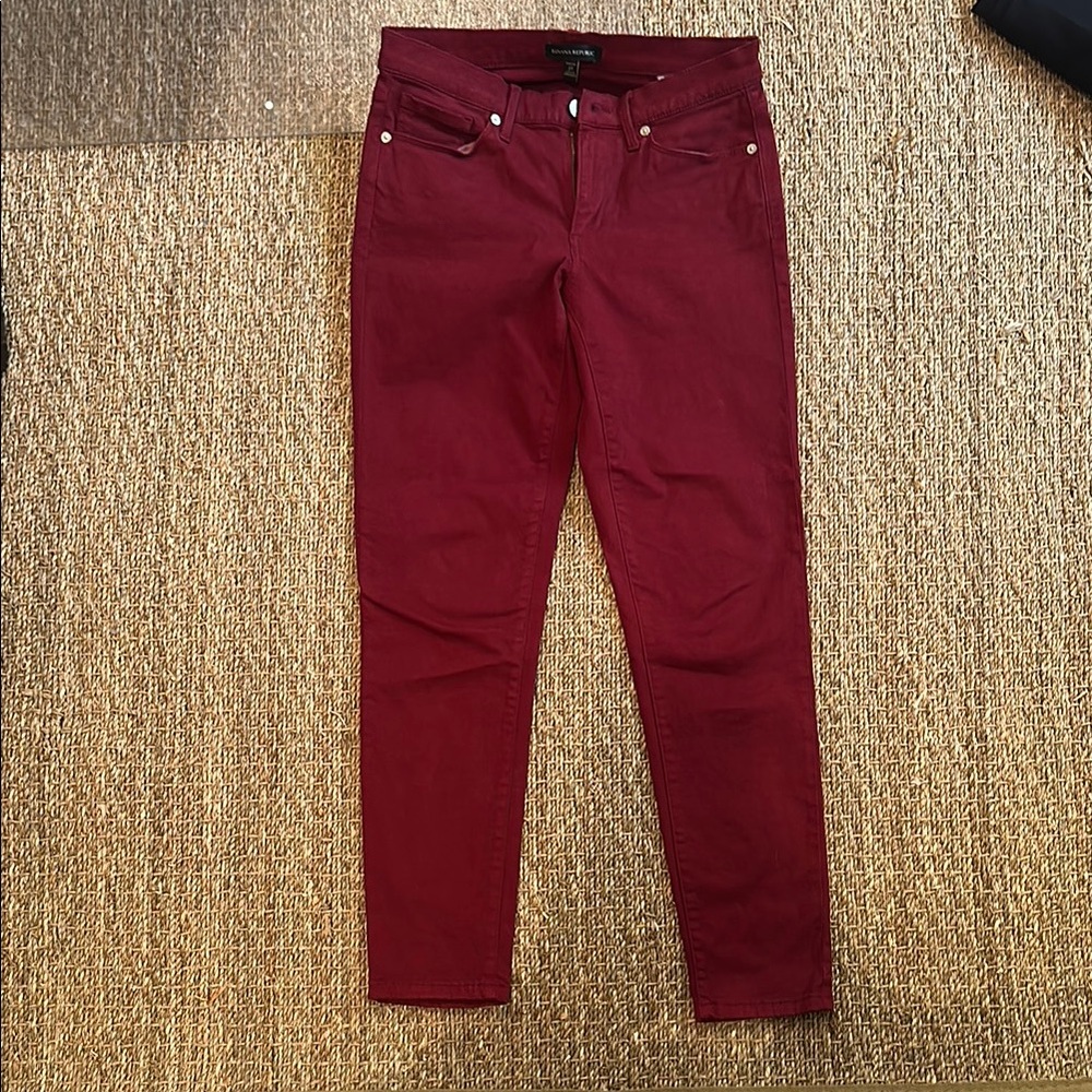 Burgundy Skinny Jeans